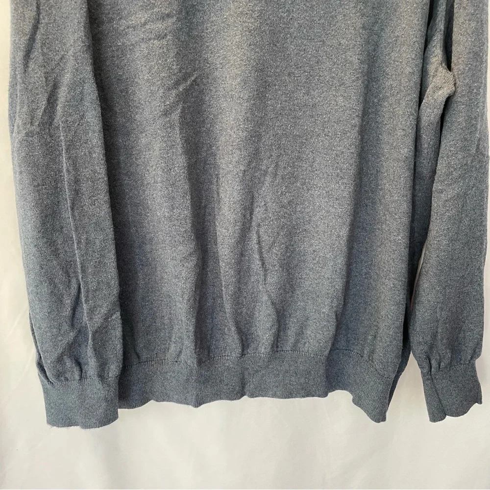 L.L. Bean Sweater XL Pullover Knit Cotton Cashmere Long Sleeve V Neck‎ Layering